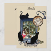 Carte De Remerciements Steampunk-Horloge dans le Vieux Amsterdam (Devant / Derrière)