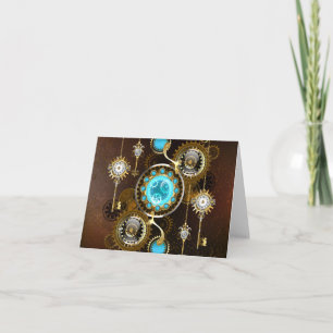 Carte De Remerciements Steampunk Rusty Background