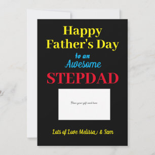 Carte De Remerciements Stepdad Happy Fête des pères Titulaire de carte-ca