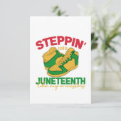 Carte De Remerciements Steppin' Into Junetdix Black History Mois Cadeau (Debout devant)