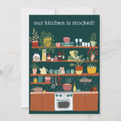 Carte De Remerciements STOCK THE KITCHEN Bridal Shower CUSTOM Cute (Dos)
