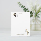 Carte De Remerciements Stork Nouveau-né bébé garçon fille Motif (Debout devant)