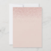 Carte De Remerciements Stork Rose Gold Star Parties scintillant Baby show (Dos)