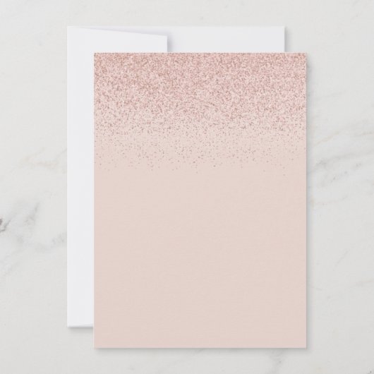 Carte De Remerciements Stork Rose Gold Star Parties scintillant Baby show (Dos)