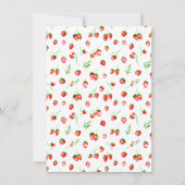 Carte De Remerciements Strawberries and Daisies Bridal Shower (Dos)
