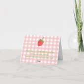 Carte De Remerciements Strawberry Chocolate Cupcake (Dos)