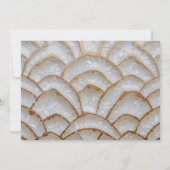 Carte De Remerciements Style baroque de luxe Mariage or blanc (Dos)