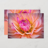 Carte De Remerciements Style Dahlia (Devant / Derrière)