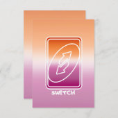 Carte de remerciements Style Drapeau Lesbien Switc (Devant / Derrière)