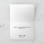 Carte De Remerciements Style moderne Coeur rouge (Intérieur)