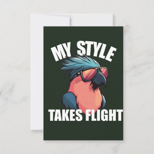 Carte De Remerciements Style prend vol Cool Bird (Devant)
