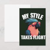 Carte De Remerciements Style prend vol Cool Bird (Devant / Derrière)