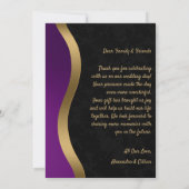 Carte De Remerciements Style violet et or (Dos)