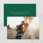 Carte De Remerciements Stylised Calligraphy lettering wedding  (Devant / Derrière)