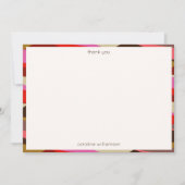 Carte De Remerciements Stylish Bold 60s Geometric Border Personalized (Devant)