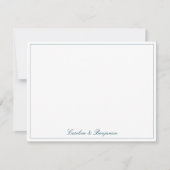 Carte De Remerciements Stylish Classic Script Elegant Wedding Custom Teal (Devant)