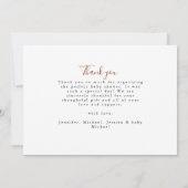 Carte De Remerciements Stylish Script 3 Photo Collage Baby Shower (Dos)