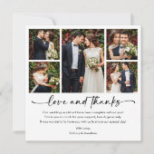 Carte De Remerciements Stylo à encre Calligraphie Script 5 Photos Carré M (Devant)