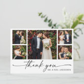 Carte De Remerciements Stylo d'encre Calligraphie moderne Script 5 Mariag (Debout devant)