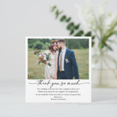 Carte De Remerciements Stylo d'encre Calligraphie moderne Script 5 Mariag (Debout devant)