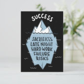 Carte De Remerciements Success Hard Work Motivation (Debout devant)