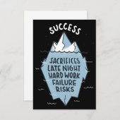Carte De Remerciements Success Hard Work Motivation (Devant / Derrière)