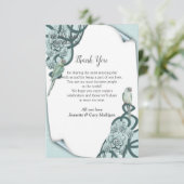 Carte de remerciements Succulents de pin bleu à la (Debout devant)