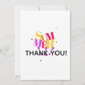 Carte De Remerciements Summer  (Dos)