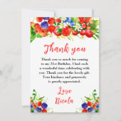 Carte De Remerciements Summer Mixed Berries Birthday (Devant)