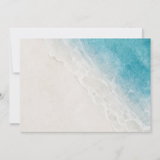 Carte De Remerciements Summer Ocean Beach Mariage (Dos)