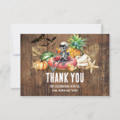 Carte De Remerciements Summerween Birthday Party Summer and Halloween (Devant)