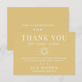 Carte de remerciements Sun Business moderne (Devant / Derrière)