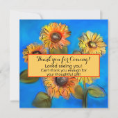 Carte De Remerciements Sunflower Art original Décontracté (Devant)