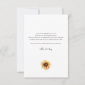 Carte De Remerciements Sunflower Eucalyptus Mariage géométrique (Dos)