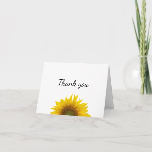 Carte De Remerciements Sunflower moderne Baby shower simple (Devant)