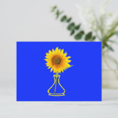 Carte De Remerciements Sunflower Power Sunflower et Vase (Debout devant)