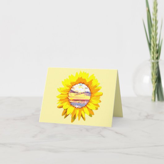 Carte De Remerciements Sunflowerrise (Devant)