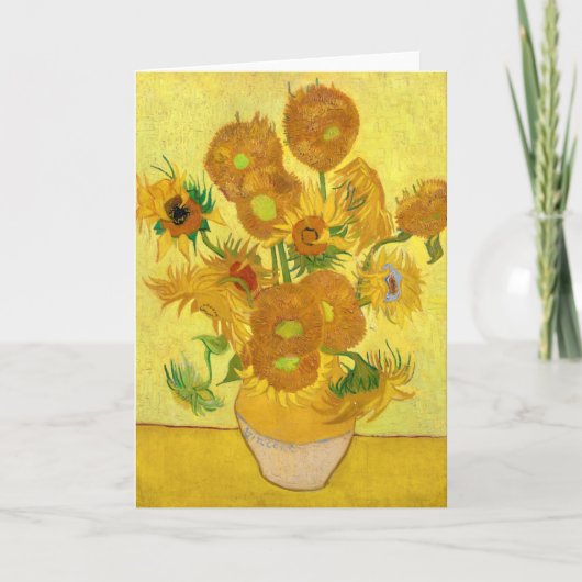 Carte De Remerciements Sunflowers par Vincent van Gogh (Devant)