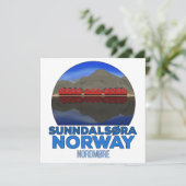 Carte De Remerciements Sunndalsøra Nordmøre Norvège (Debout devant)