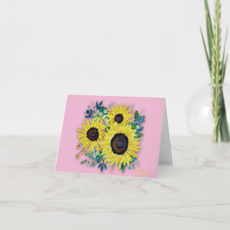 Carte De Remerciements "Sunny Day" Thank-you Card Pink 