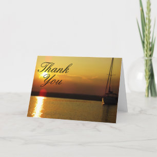 Carte De Remerciements Sunset Thank
