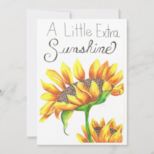 Carte De Remerciements Sunshine Sunflower par Sherry Jarvis (Devant)