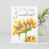 Carte De Remerciements Sunshine Sunflower par Sherry Jarvis (Debout devant)
