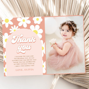Carte De Remerciements Super Daisy Retro Anniversaire Photo