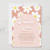 Carte De Remerciements Super Daisy Retro fête d'anniversaire (Devant)