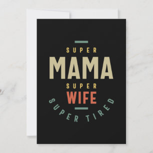 Carte De Remerciements Super Mama Super Femme - Mère Cadeau