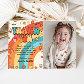 Carte De Remerciements Super Retro Arc-en-ciel photo