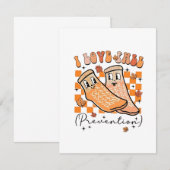 Carte De Remerciements Super Retro I Love Fall Prevention Drôle (Devant / Derrière)