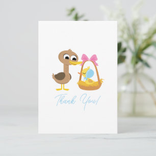 Carte De Remerciements Super simple   5 Baby shower Garçon Petit Canards