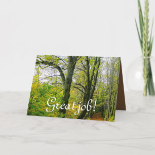 Carte De Remerciements Super Travail Personnaliser Feuille D'automne Dest